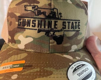 Gunshine State Hat Let’s go Brandon Fuck Joe Biden  Trump Desantis NASCAR Doublesided Flag Florida 2nd Amendment Marines