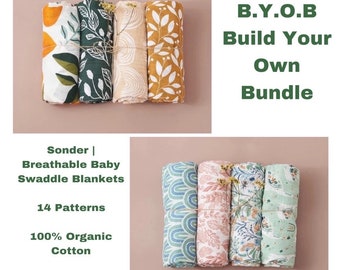 Sonder | Muslin Swaddle Breathable Multi-Use Blanket | B.Y.O.B | Build- Your-Own-Bundle