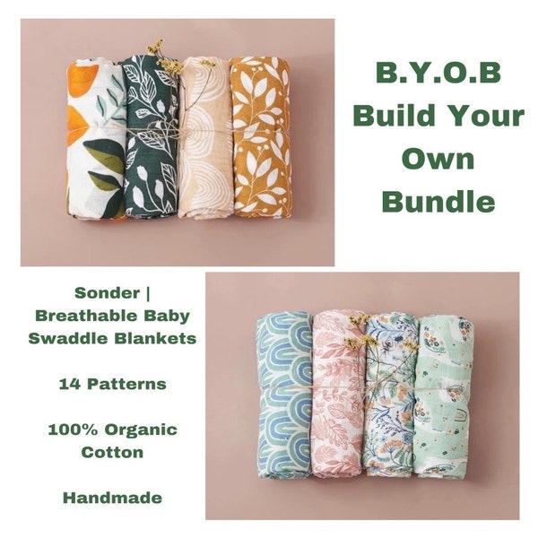 Sonder | Muslin Swaddle Breathable Multi-Use Blanket | B.Y.O.B | Build- Your-Own-Bundle