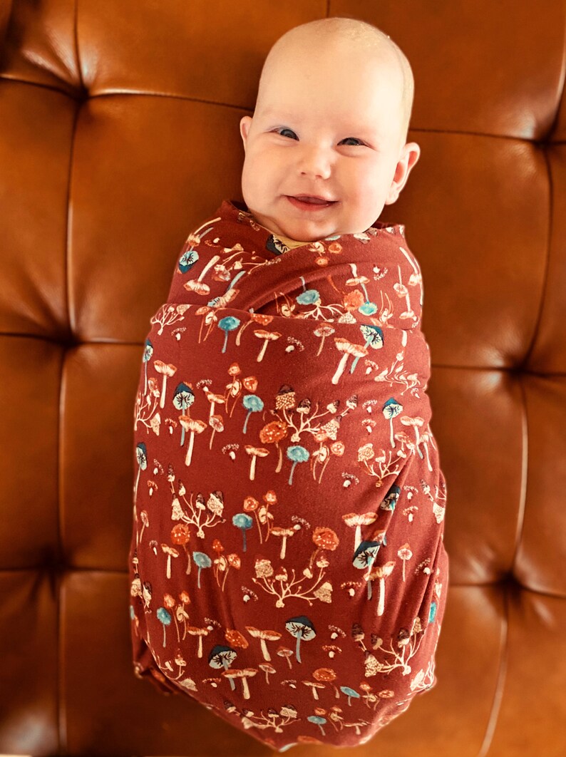 Mushroom Toadstool Nature Buttery Ultra Soft, Baby Swaddle Blanket