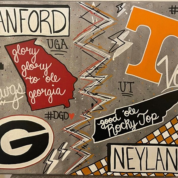College Canvas Etsy