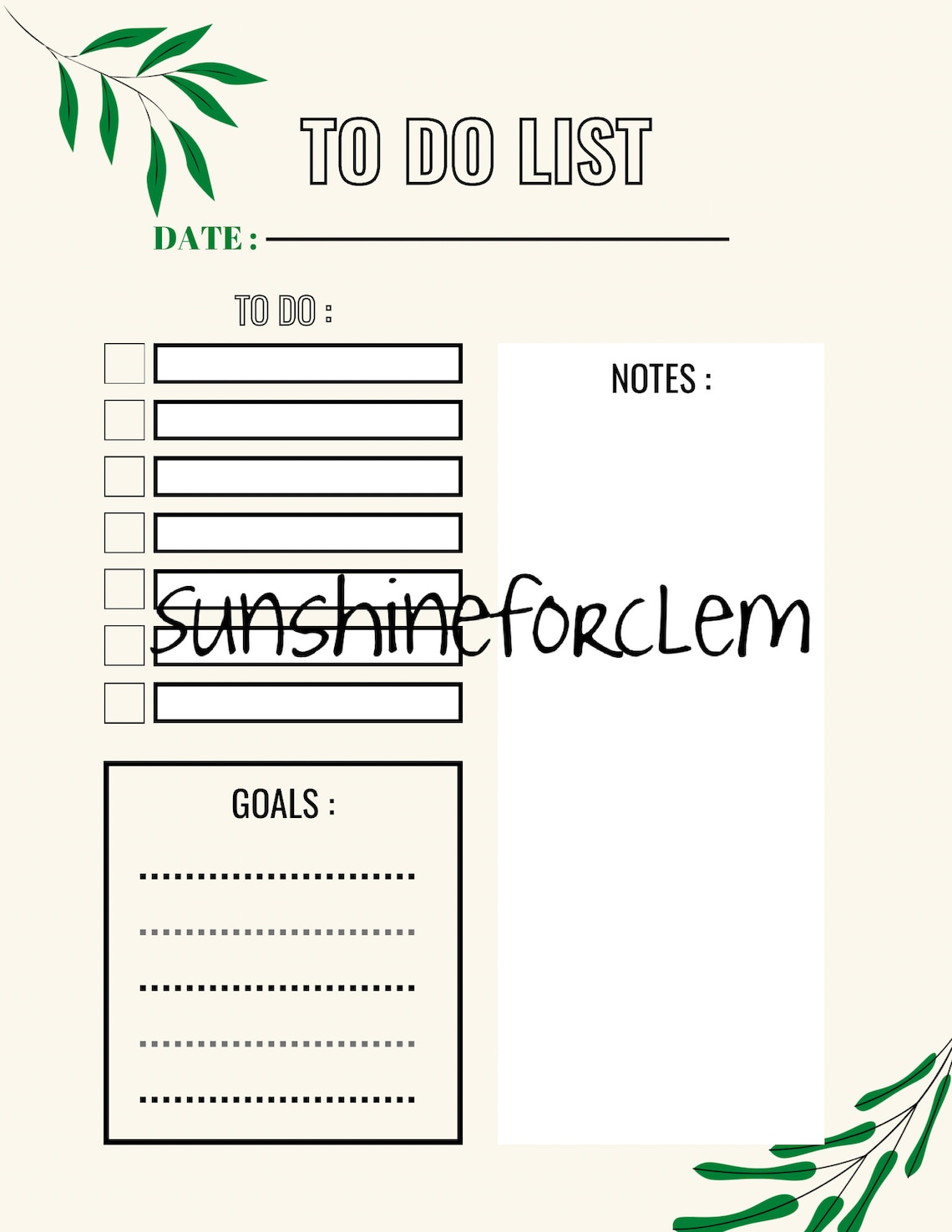Boho To-do List Digital Template - Etsy