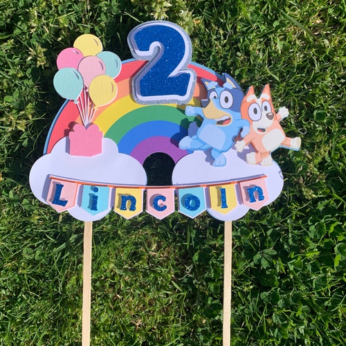 Bluey Cake Topper Bluey Cake Topper Children's Cake Etsy