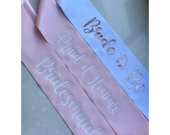 Personalised Sash | Hens night accessories | Bridal accessories | Birthday accessories | Brides | Bridesmaid | Mother of the bride