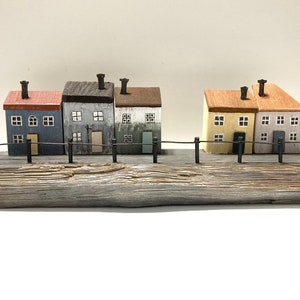 Littel Küstendorf Kleines Holz Cottage's Letter Rack / Schlüsselhalter, Briefablage / Rustikaler Hafen, Angeln, Village Cottage (D)