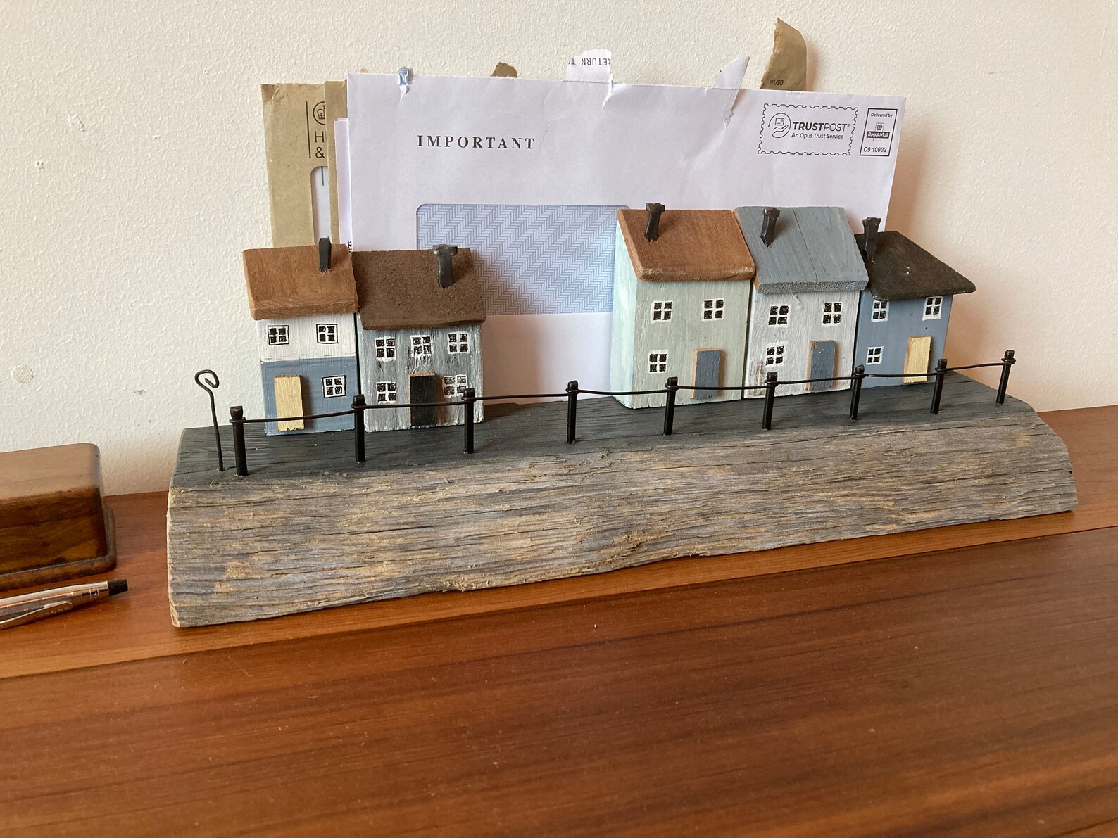 Bespoke Wooden House Letter Rack, Street, Key Holder, Littel Seaside ...