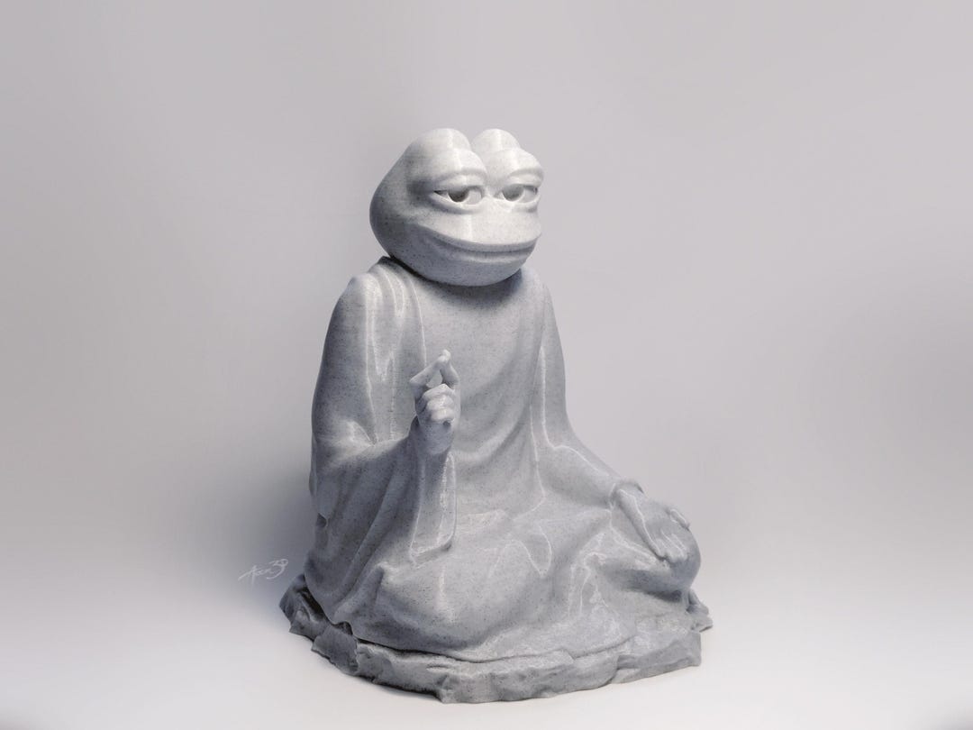 The Awakened Pepe Statue - Etsy