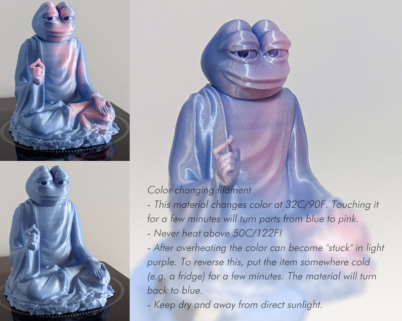 The Awakened Pepe Statue Etsy