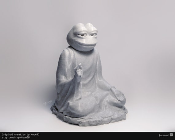 The Awakened Pepe Statue - Etsy