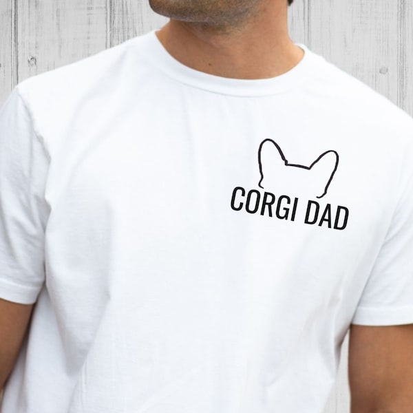 Corgi Dad T-shirt | Dog Papa Shirt | Gift for Welsh Corgi Lover | Minimalist Dog tee | Corgy top for dad | Tshirt For Men | Unisex