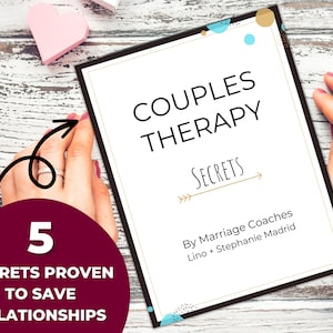 Couples Therapy Secrets Guide, How to Save Your Relationship, Communication Workbook, Relationship Troubles, Journal, How To For Couples