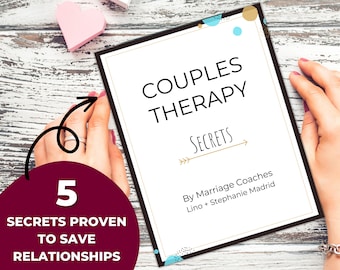 Couples Therapy Secrets Guide, How to Save Your Relationship, Communication Workbook, Relationship Troubles, Journal, How To For Couples