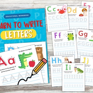 Letter Tracing Printable, Letter Tracing Template, Letter Tracing Worksheet, Letter Tracing Sheets, Letter Tracing for Pre-Schoolers, Write