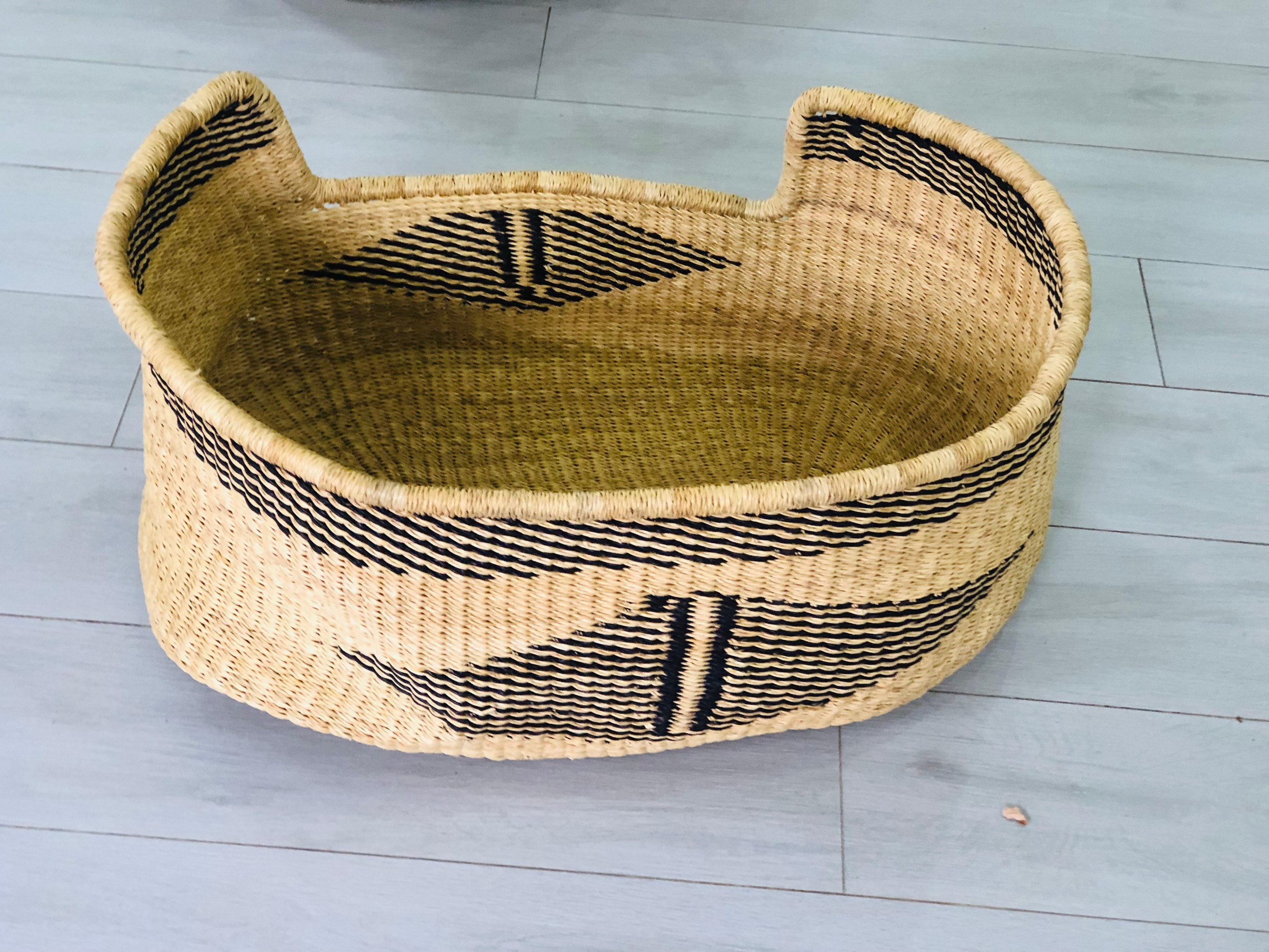 Handwoven Ghanaian Dog Bed, Dog Furniture, Custom Dog Bed, Extra Large