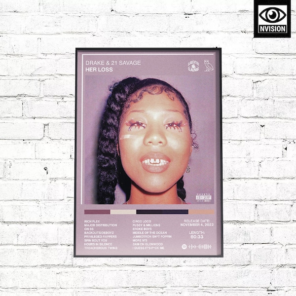 Album Cover Her Loss Etsy Canada