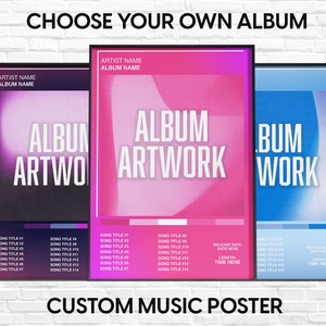 Choose Your Own Album Poster | Custom Album Poster | Album Cover | Tracklist Poster | Poster Print | Large Poster | Wall Decor Music Gifts