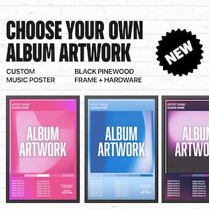 Escolha seu próprio pôster de álbum | Pôster de álbum personalizado | Capa de álbum | Pôster de lista de faixas | Impressão de pôster | Pôster grande | Decoração de parede Presentes musicais