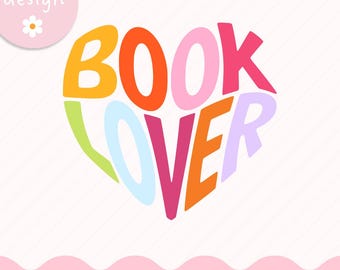 Book Lover SVG PNG, Trendy Bookish Sublimation