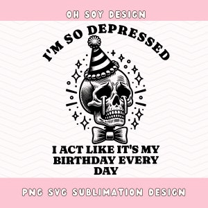 Ich bin so deprimiert, ich tue so, als wäre es mein Geburtstag SVG PNG, TTPD Dichter SVG PNG, Vektorgrafik, Era SVG PNG, Swift SVG PNG, Vintage Poesie
