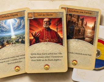 24 Catan Entwicklungskarten - deutsch version -fan made unofficial development cards l siedler von catan unofficial add on l Catan upgrade