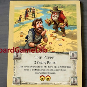 The Puppet - Victory Point compatible with Catan&#39;s Settlers of Catan, Victory Point Fan made extension, Catan game night