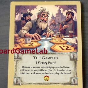 The Gambler - Victory Point compatibel met Catan's Kolonisten van Catan, Victory Point-uitbreiding door fans, Catan-gameavond