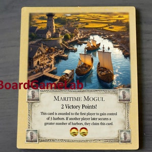 maritiem mogul - Victory Point compatibel met Catan's Kolonisten van Catan, Victory Point Door fans gemaakte uitbreiding, Catan-gameavond