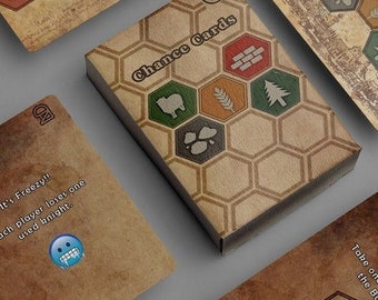 Settlers of Catan cartes de chance fan made addon l Cartes de jeu de société de haute qualité cartes d'extension d'addition non officielles pièces de catane cartes de catane