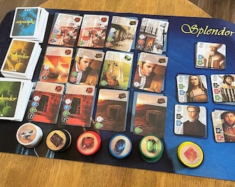 Splendor Playmat - UNOFFICIAL PRODUCT - Enhance Your Gaming Experience - neoprene splendor playmat - splendor boardgame