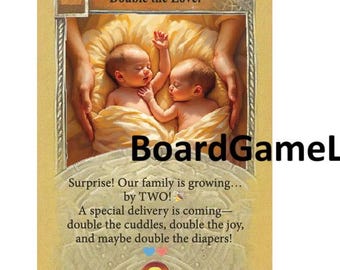 Catan Pregnancy Reveal Development Card - Fan Made Unofficial Development Cards, Settlers of Catan, Family Expansion Gift, Twin Announcement