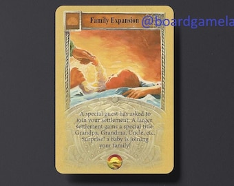 La grossesse de Catane révèle une carte de développement - cartes de développement non officielles fabriquées par des fans l colons de catan l cadeau d'expansion de la famille, période de grossesse