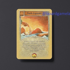 La grossesse de Catane révèle une carte de développement - cartes de développement non officielles fabriquées par des fans l colons de catan l cadeau d'expansion de la famille, période de grossesse
