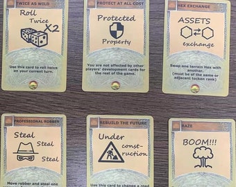 Tarjetas de desarrollo de Catan: tarjetas de desarrollo no oficiales creadas por fans | Complemento no oficial de Los Colonos de Catan | Mejora de Catan | Extensión no oficial
