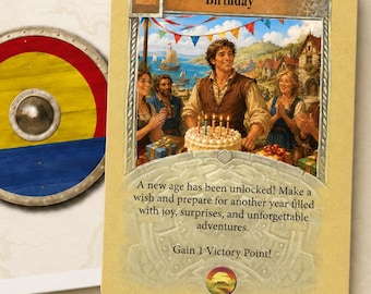 Catan Birthday Development Card – Fan Made Unofficial Development Cards | Settlers of Catan Birthday Gift | Custom Birthday Expansion Card