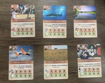 Ark Nova Unofficial 6  extra Final Scoring Cards l Ready to ship l fan made extension, Ark nova board game addition l Arch Nova Extension