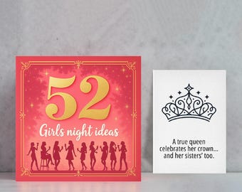 52 Girls Night Ideas – Scratch-Off Game for Friends, Fun & Laughter – Bachelorette Party, Birthday, Girls Trip, Gift for Besties