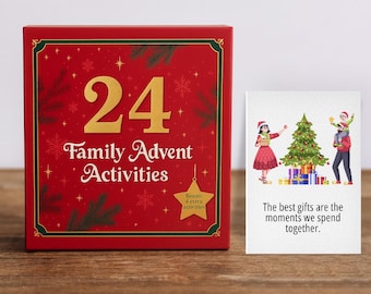 24 Family Advent Activities – Scratch-Off Christmas Game for Kids & Parents – Holiday Countdown by SparksandStories, x-mas advent calendar