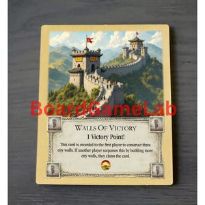 Walls of Victory - Speciaal Victory Point compatibel met Catan's Kolonisten van Catan, Victory Point Door fans gemaakte uitbreiding, Catan-gameavond