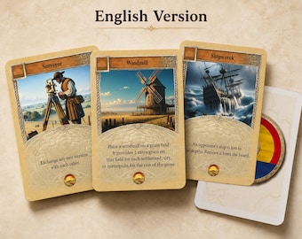 24 Catan Development Cards- english version -fan made unofficial development cards l settlers of catan unofficial add on l Catan upgrade