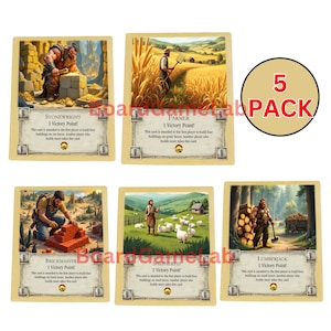 Beroepbonuskaarten voor Kolonisten van Catan 5e editie en uitbreidingen: een leuke draai aan hulpbronnenbeheer, een nieuw scenario-catan