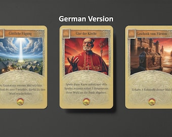 24 Catan Entwicklungskarten - deutsch version -fan made unofficial development cards l siedler von catan unofficial add on l Catan upgrade
