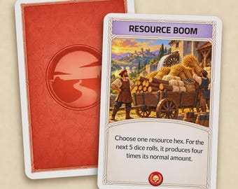 Catan-kaart voor aangepaste ontwikkeling – Resource Boom, 6e en 5e editie, 2 exemplaren