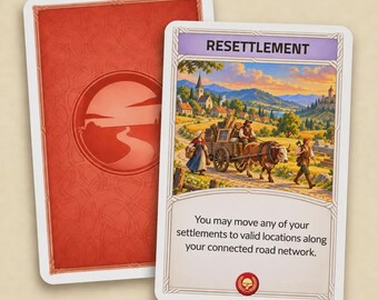 Catan-kaart voor aangepaste ontwikkeling – Hervestiging, 6e en 5e editie, 2 exemplaren
