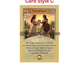 Catan Maid of Honor Proposal Card – Unique Bridesmaid Ask – Settlers of Catan Wedding Gift – Friendship Adventure – Customizable Card