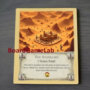 The Sandlord - Victory Point compatibel met Catan's Kolonisten van Catan, Victory Point-uitbreiding door fans gemaakt, Catan-gameavond