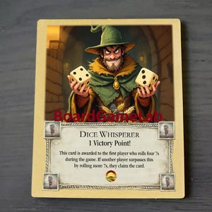Dice Whisperer - fan heeft Victory Point Card gemaakt die compatibel is met Catan's Kolonisten van Catan, Victory Point Fan gemaakt uitbreiding, Catan-gameavond
