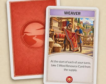 Weaver Custom Catan Ontwikkelingskaart, Wol Resource Bonus (2 exemplaren) 5e & 6e editie