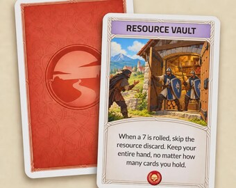Catan-kaart voor aangepaste ontwikkeling – Resource Vault, stijlen voor de 6e en 5e editie, 2 exemplaren