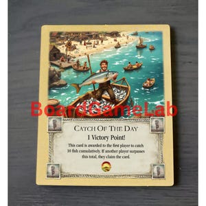 Vangst van de dag: speciaal Victory Point compatibel met Catan's Kolonisten van Catan, Victory Point-uitbreiding door fans gemaakt, Catan-gameavond