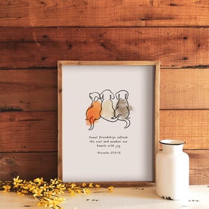Proverbs 27, Sweet Friendships, Bible art, Scripture wall art, Christian Home decor, Bible verse, Printed scripture, Christian quote